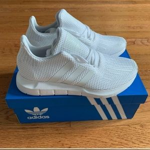 NWOT Adidas Swift Run Triple White